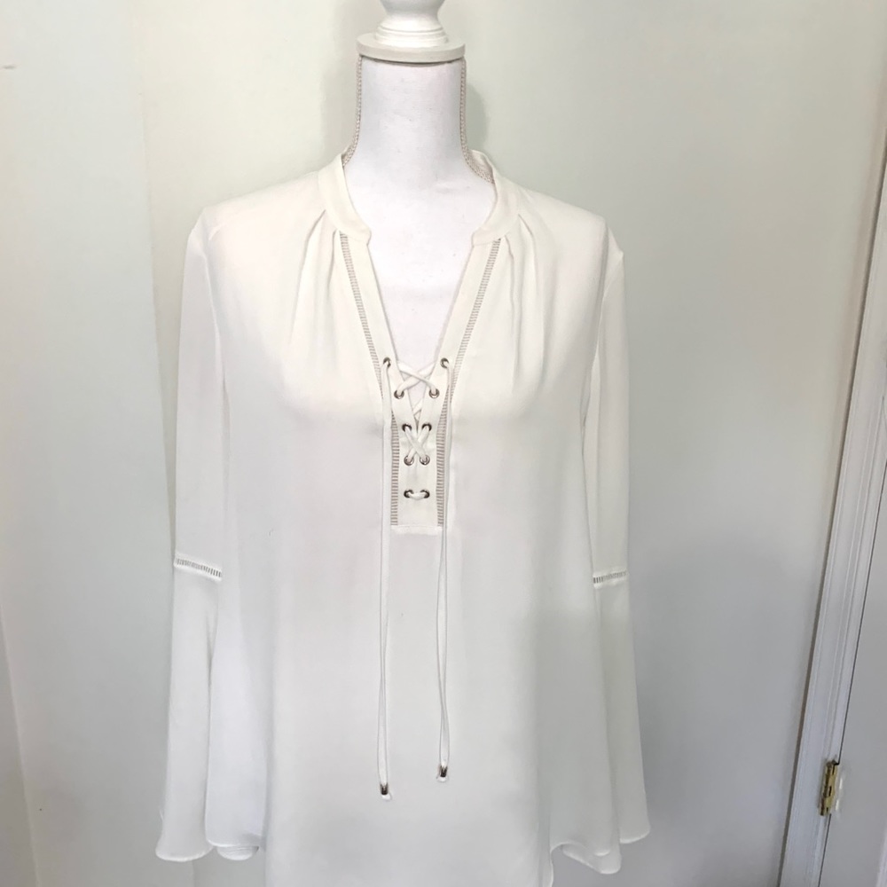 White House Black Market White Blouse